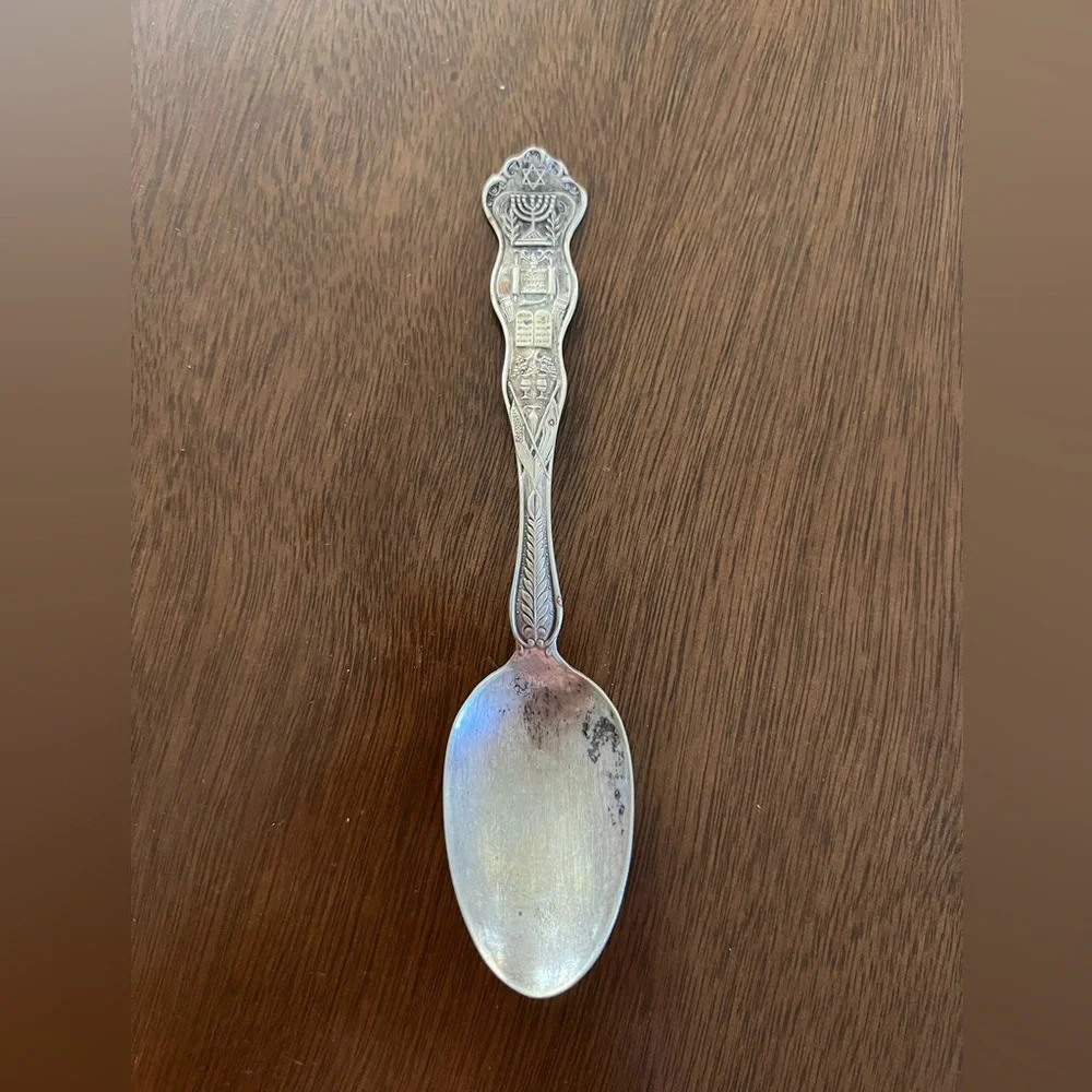 Vintage Michael C Fina 10 Commandments Spoon Star Of David Torah Scroll Menorah